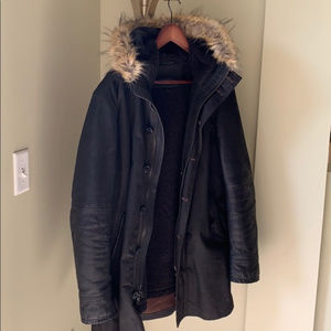 JOHN VARVATOS COAT FAUX FUR M